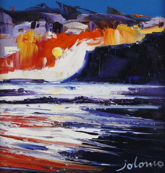 Winter Sunset Carsaig Mull by John Lowrie Morrison
