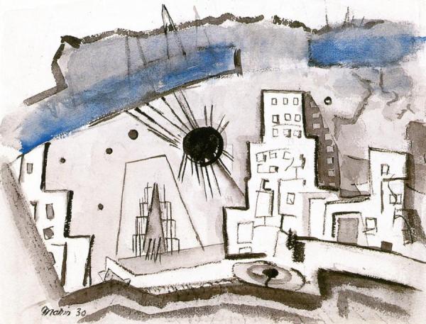 Black Sun, Manhattan by John Marin