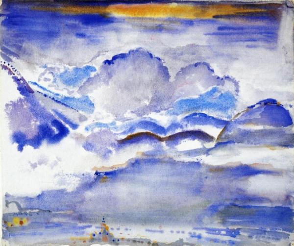 Clouds And Mountains At Kufstein by John Marin Oil Painting Reproductions
