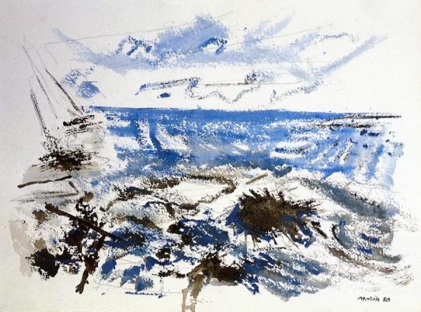 Movement In Blue And Sepia by John Marin