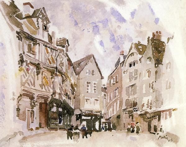 Old Houses, Chartres by John Marin