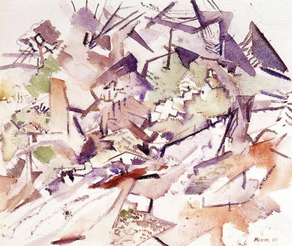 Pine Trees On Mountain Top, Small Point, Maine by John Marin