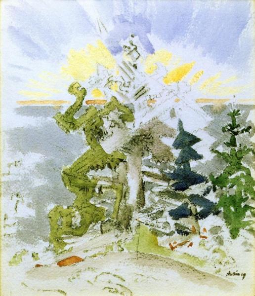 Tree And Sea, Maine by John Marin