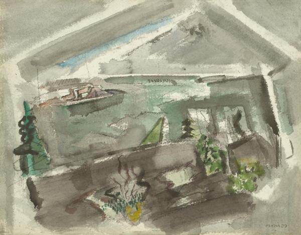 Movement No. 12, Boats And Pertaining Thereto, Deer Isle, Maine, 1927 by John Marin Oil Painting Reproductions