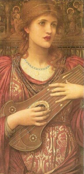 Thy Music, Faintly Falling, Dies Away by John Melhuish Strudwick