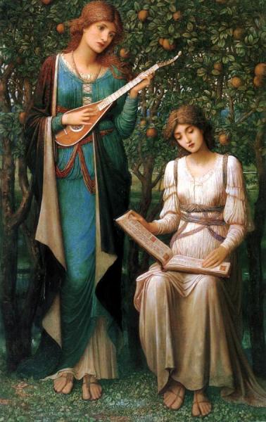John Melhuish Strudwick When Apples Were Golden And Songs Were Sweet But Summer Had Passed Away