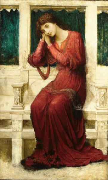 When Sorrow Comes To Summerday Roses Bloom In Vain by John Melhuish Strudwick