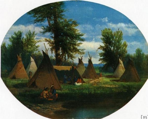 Assiniboin Camp by John Mix Stanley