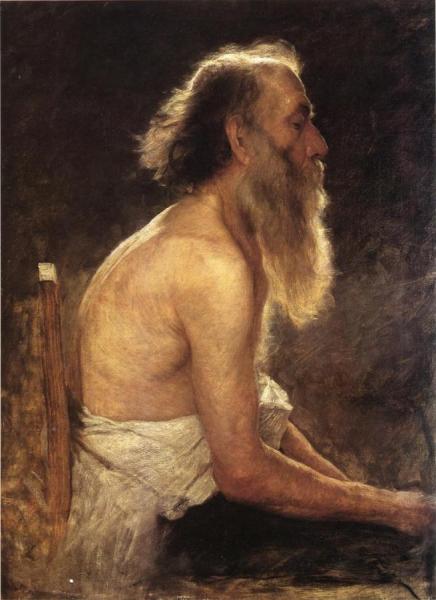 Half-length Figure Study by John Ottis Adams