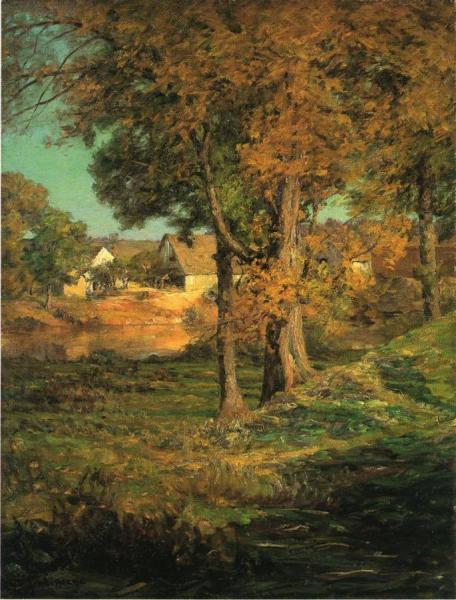 Thornberry's Pasture Brooklyn, Indiana by John Ottis Adams