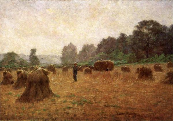 Wheat-wain Afield by John Ottis Adams Oil Painting Reproductions