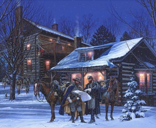Headquarters At Narrow Passage by John Paul Strain