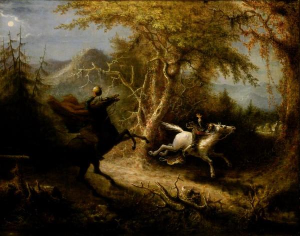 The Headless Horseman Pursuing Ichabod Crane by John Quidor Oil Painting Reproductions