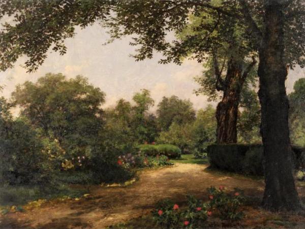Corner Of An Old Southern Garden by John Ross Key