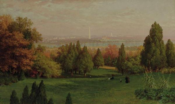 Washington D.c. From Arlington,virginia by John Ross Key Oil Painting Reproductions