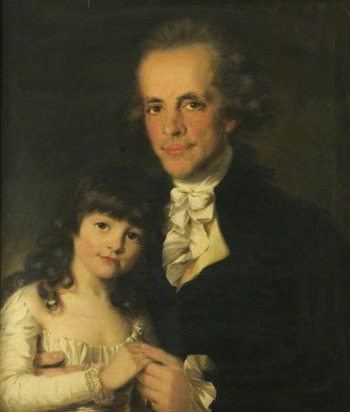 Colonel James Capper And His Daughter by John Russell