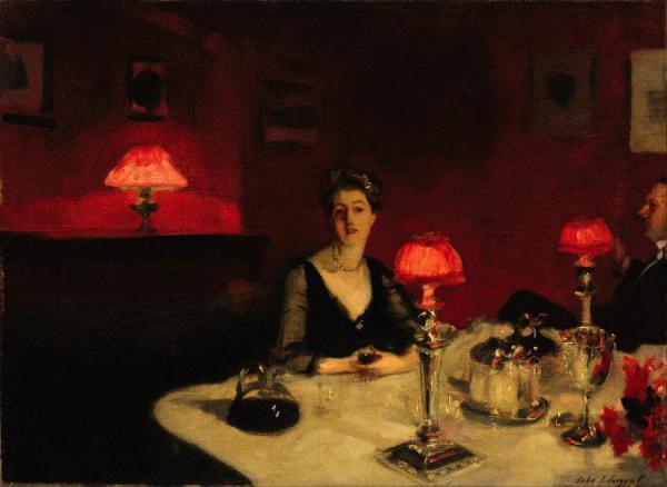 A Dinner Table At Night by John Singer Sargent