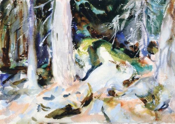A Forest Scene, Val D'aosta by John Singer Sargent