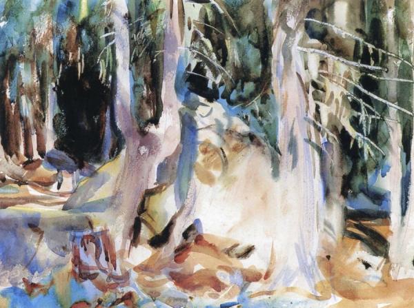 A Forest Scene, Val D'aosta, Purtud by John Singer Sargent