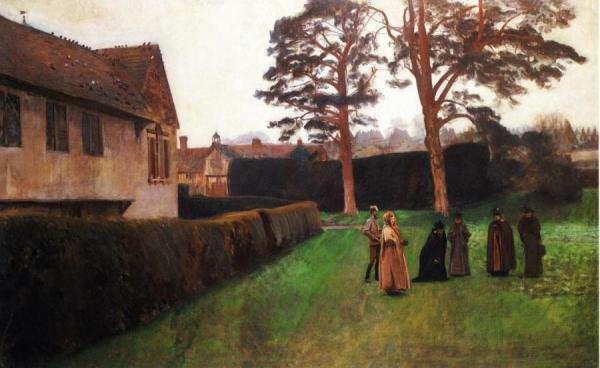 A Game Of Bowls, Ightham Mote, Kent by John Singer Sargent