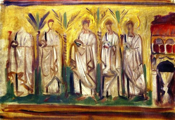 A Group Of Five Male Saints by John Singer Sargent