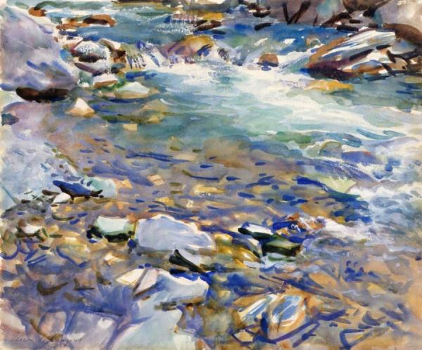 A Mountain Stream by John Singer Sargent