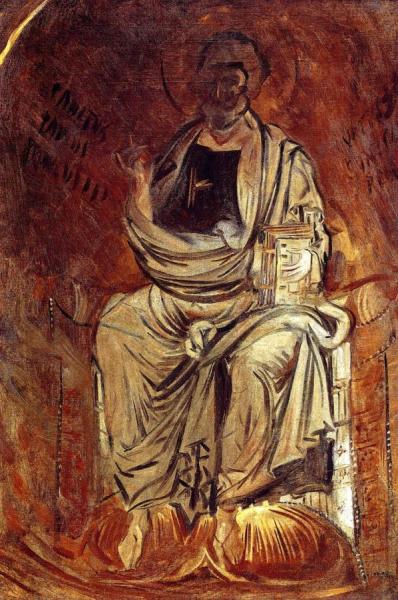A Saint Holding A Book by John Singer Sargent