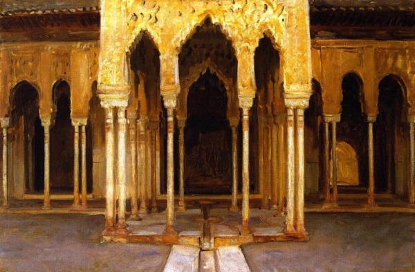 Alhambra, Patio De Los Leones by John Singer Sargent
