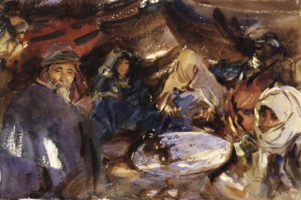 Arab Gypsies In A Tent by John Singer Sargent