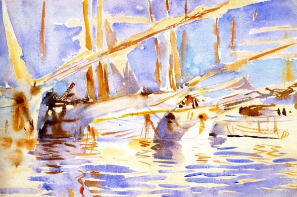 Boats In Harbor by John Singer Sargent Oil Painting Reproductions