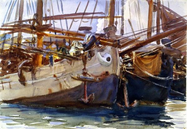 Boats, Venice by John Singer Sargent