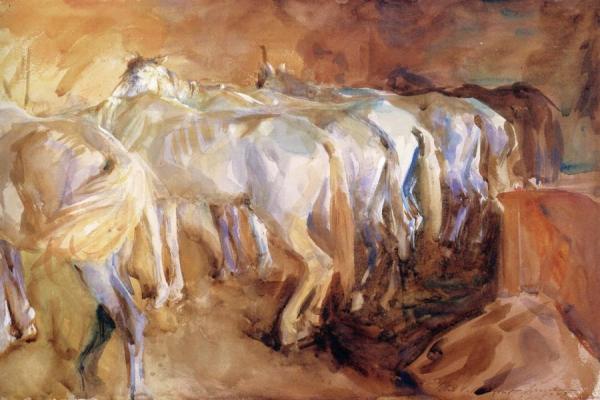 Bus Horses In Jerusalem by John Singer Sargent Oil Painting Reproductions