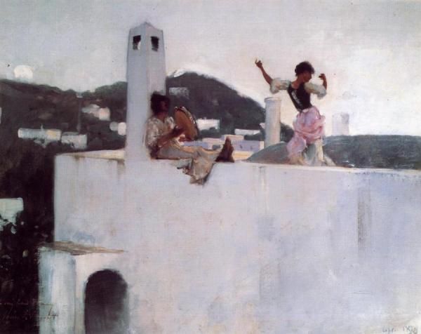 Capri Girl On A Rooftop by John Singer Sargent
