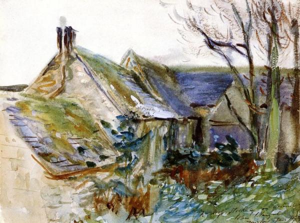 Cottage At Fairford, Gloucestershire by John Singer Sargent