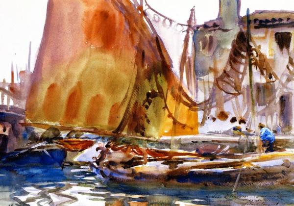 Drying Sails by John Singer Sargent