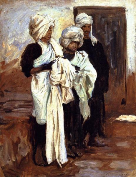 Egyptian Indigo Dyers - A Sketch by John Singer Sargent