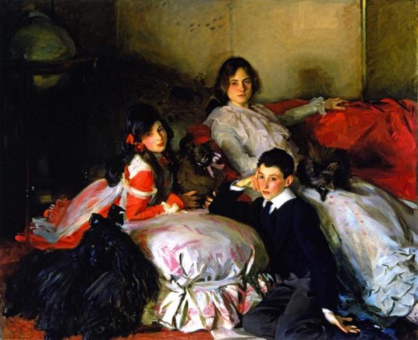 Essie, Ruby And Ferdinand, Children Of Asher Wertheimer by John Singer Sargent