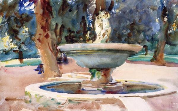 Fontana Dei Pupazzi, Villa Borghese, Rome by John Singer Sargent