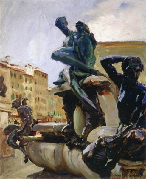 Fountain Of Neptune, Florence by John Singer Sargent