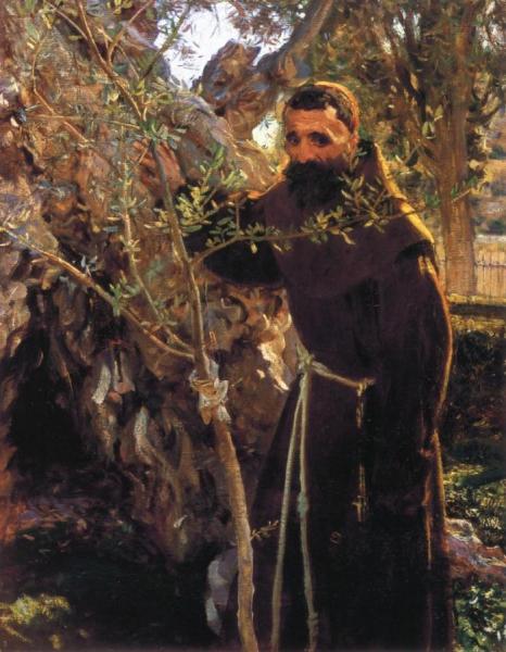 Franciscan Monk In The Garden Of Gethsemane by John Singer Sargent