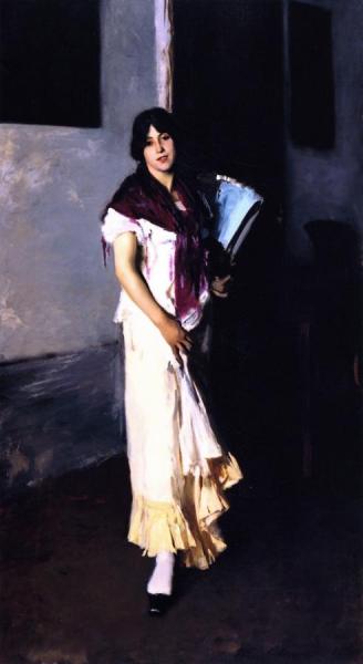 Full-length Study Of A Venetian Model by John Singer Sargent