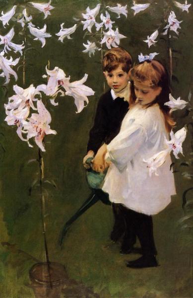Garden Study Of The Vickers Children by John Singer Sargent