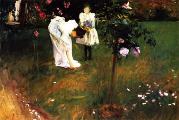 Garden Study With Lucia And Kate Millet by John Singer Sargent Oil Painting Reproductions