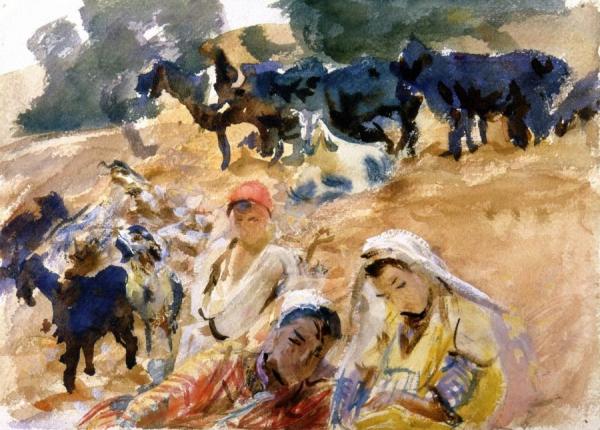 Goatherds by John Singer Sargent