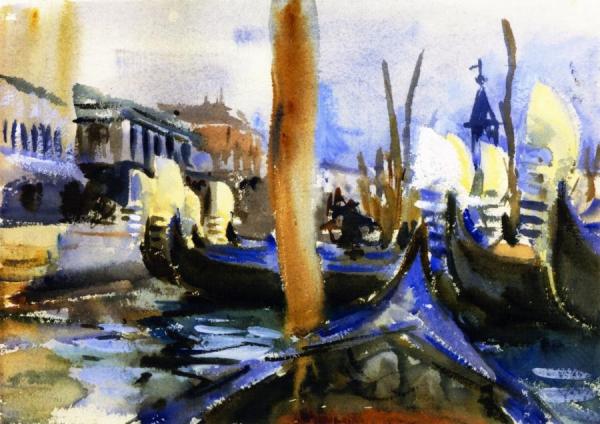 Gondola Prows by John Singer Sargent