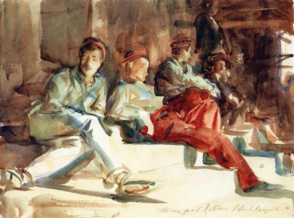 Group Of Spanish Convalescent Soldiers by John Singer Sargent