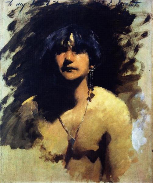 Head Of A Young Woman by John Singer Sargent