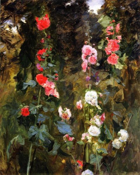 Hollyhocks, Isle Of Shoals by John Singer Sargent Oil Painting Reproductions