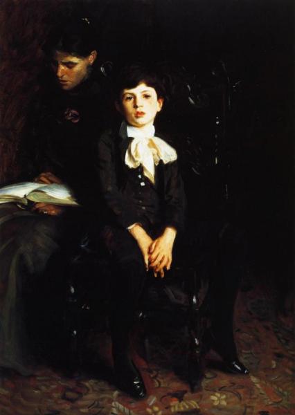 Homer Saint-gaudens And His Mother by John Singer Sargent