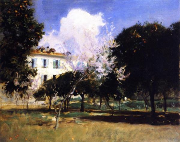 House And Garden, Nice by John Singer Sargent